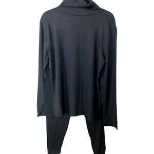 Zenana Black Mock Neck Top & Leggings Set - Sz. 1X - 3X (Boutique)